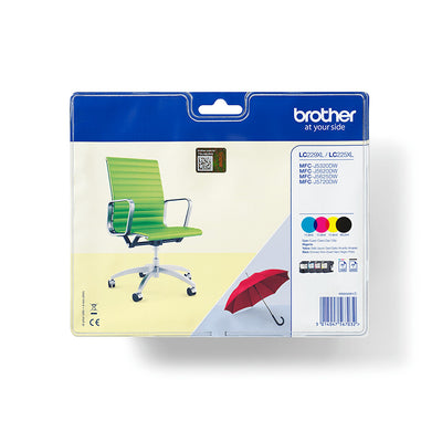 Brother LC229XLVALBPDR bläckpatroner 4 styck Original Svart, Cyan, Magenta, Gul