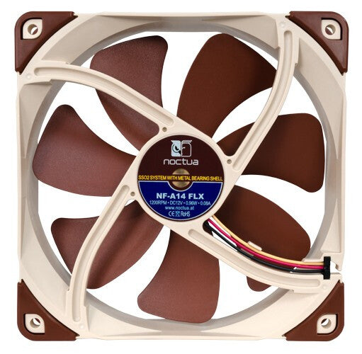 Noctua NF-A14 FLX kylsystem för dator Datorväska Fan 14 cm