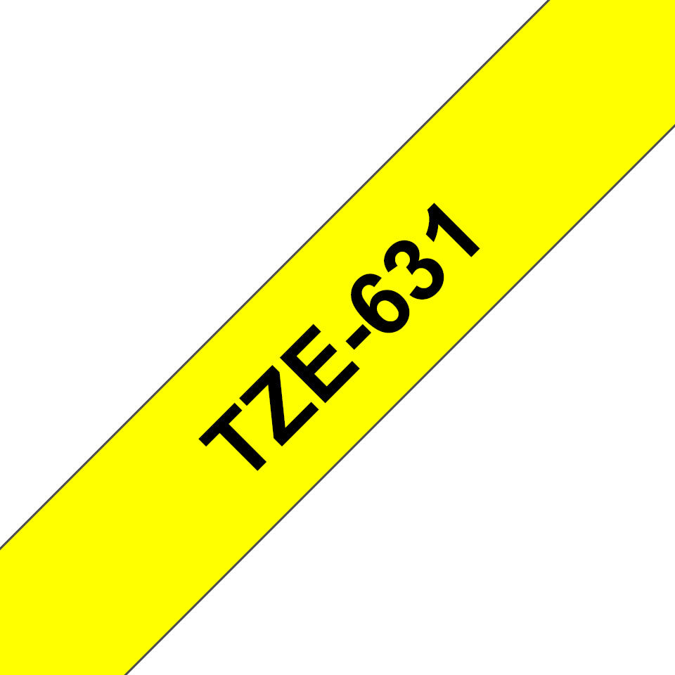 Brother TZE-631 etikett-tejp Svart på gul