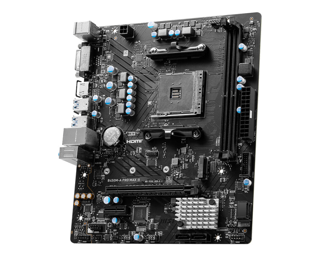 MSI B450M-A PRO MAX II moderkort AMD B450 Uttag AM4 micro ATX