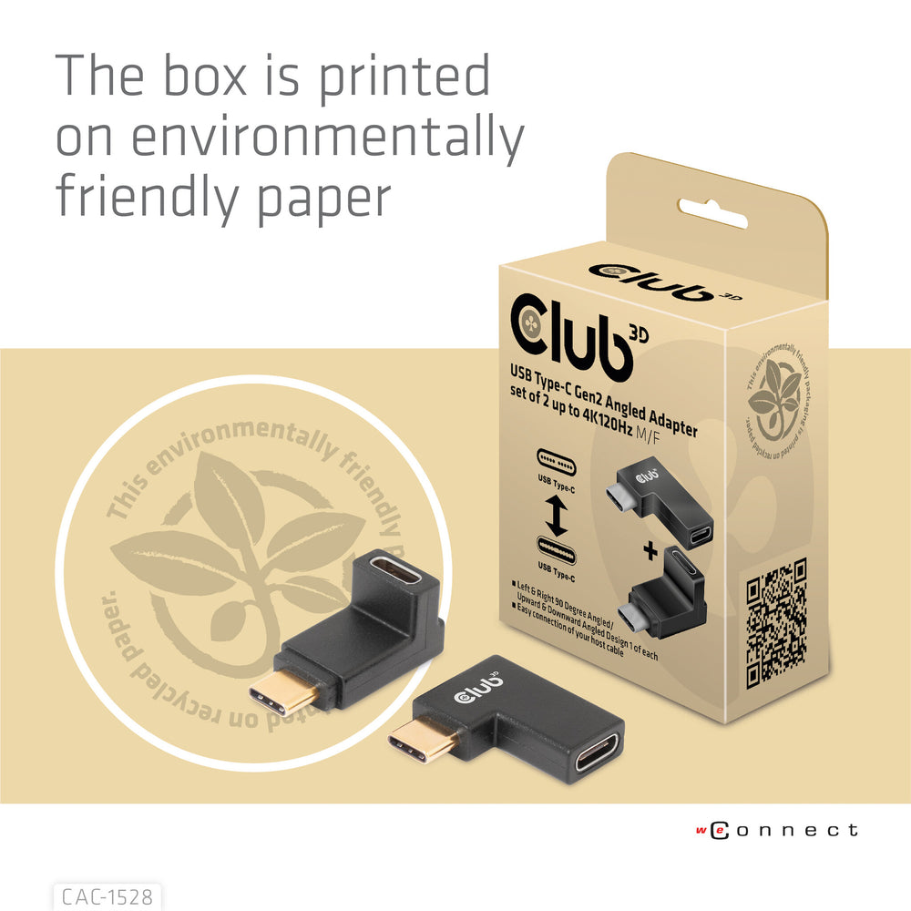 CLUB3D CAC-1528 kabelomvandlare (hane/hona) USB C