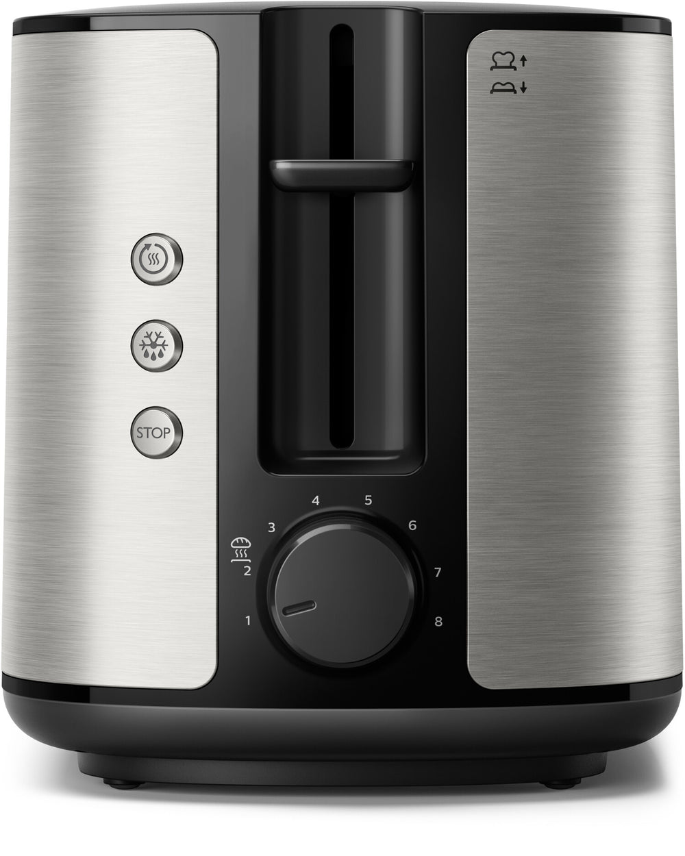 Philips Viva Collection HD2650/90 Brödrost – 2 skivor, brett rostningsfack, metall