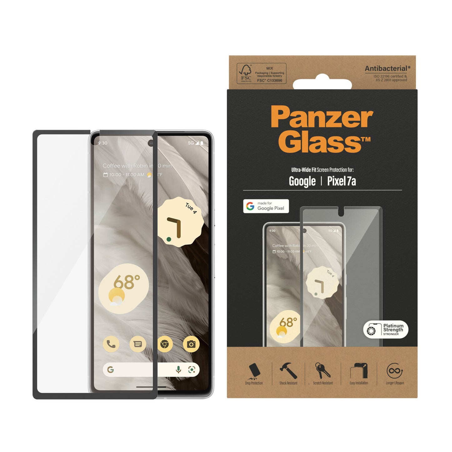 PanzerGlass Displayschutz Ultra Wide Fit Genomskinligt skärmskydd Google 1 styck