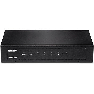 Trendnet TEG-S51SFP nätverksswitchar Ohanterad Gigabit Ethernet (10/100/1000) Svart