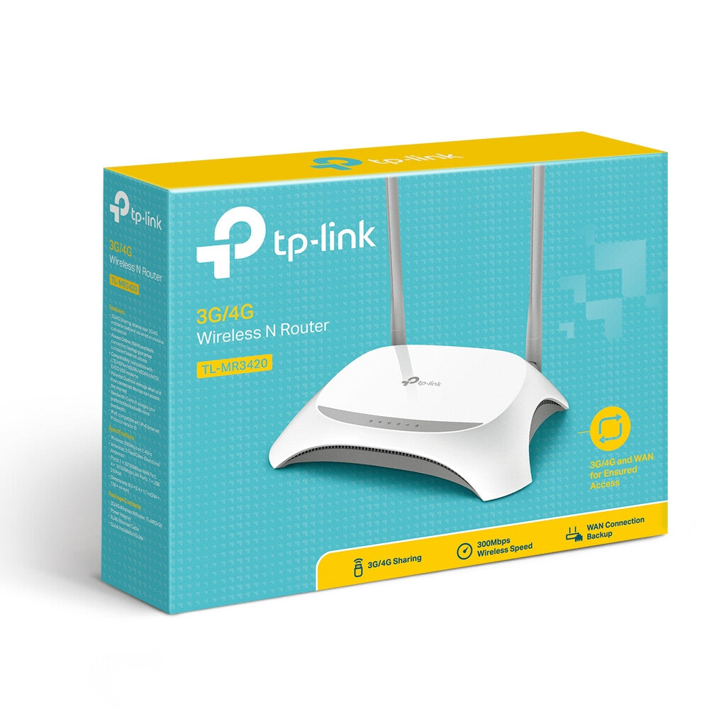 TP-Link TL-MR3420 trådlös router Snabb Ethernet Singel-band (2,4 GHz) Svart, Vit