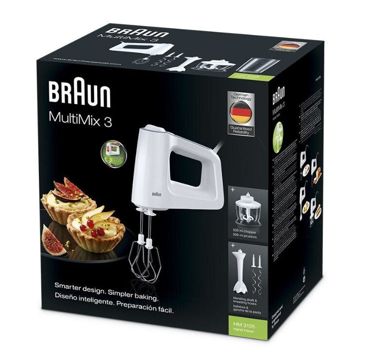 Braun HM 3135 WH Handmixer 500 W Grå, Vit