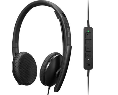 Lenovo 4XD1M39028 hörlur och headset Kabel Huvudband USB Type-C Svart
