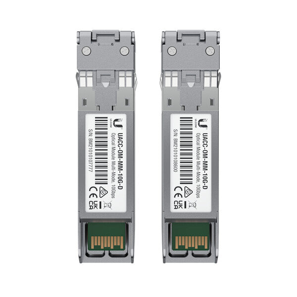 Ubiquiti UACC-OM-MM-10G-D-2 transceiver-moduler för nätverk Fiberoptik 10000 Mbit/s 850 nm