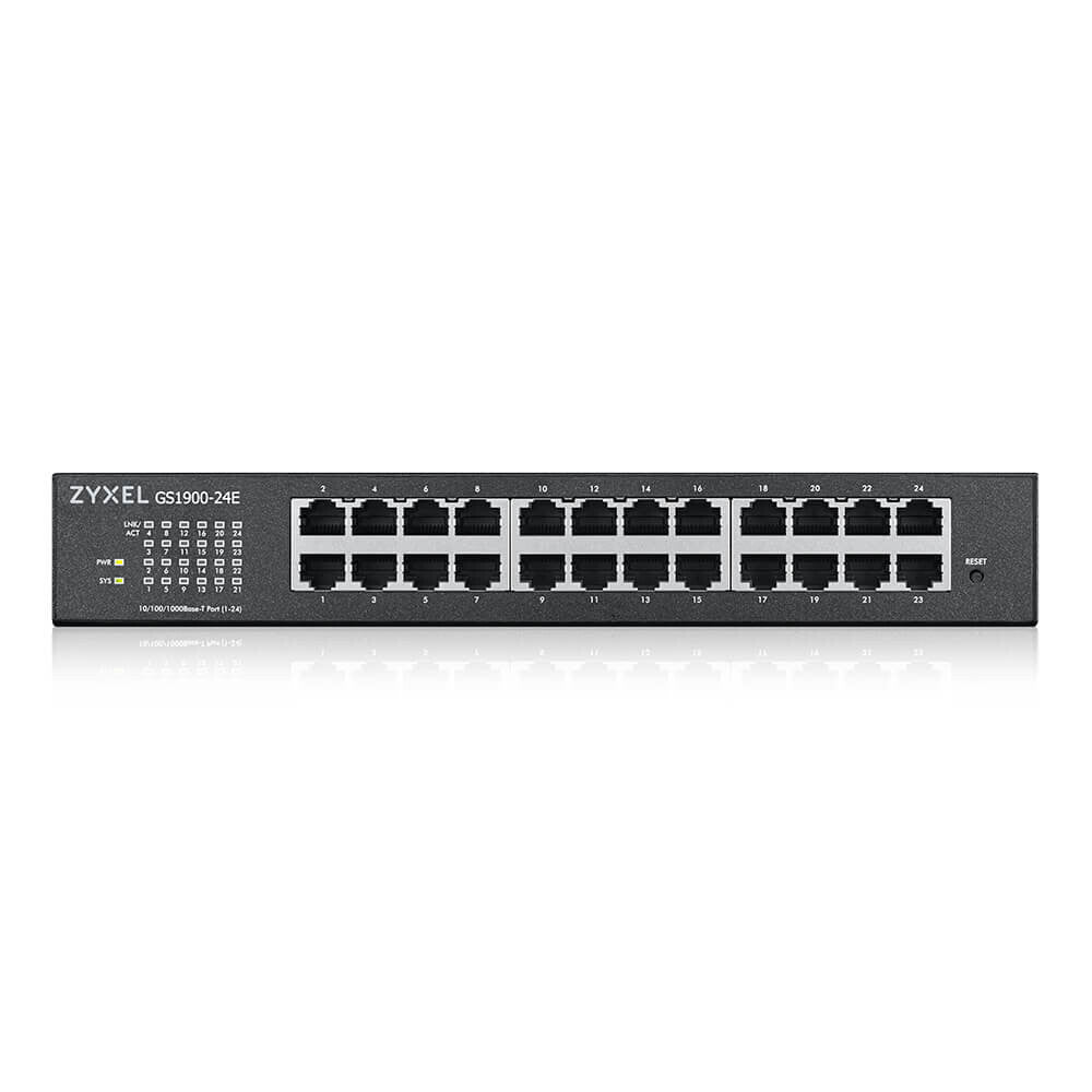 Zyxel GS1900-24E-EU0103F nätverksswitchar hanterad L2 Gigabit Ethernet (10/100/1000) 1U Svart