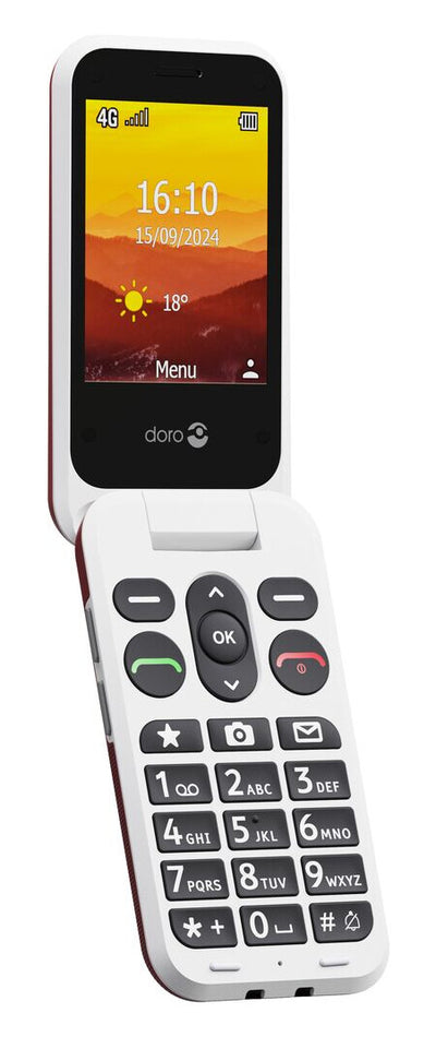 Doro Leva L21 7,11 cm (2.8") 132 g Röd, Vit Funktionstelefon