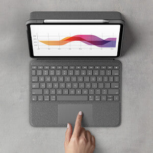 Logitech Folio Touch QWERTY Nordic Smart Connector Grå