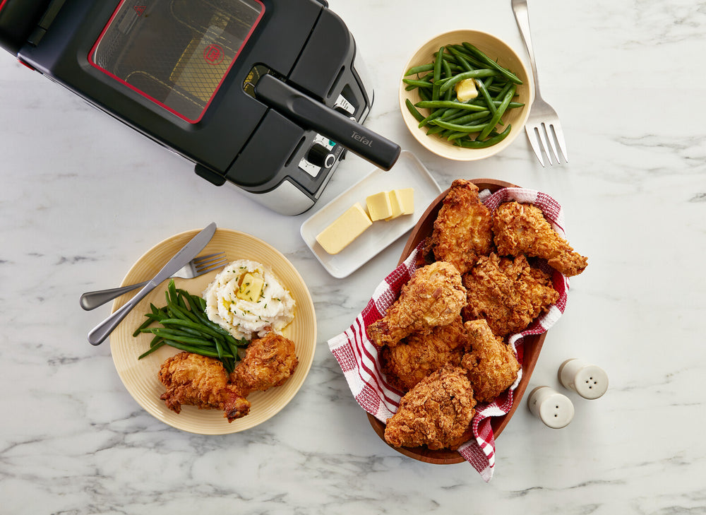 Tefal Clear Duo FR600D Single 0,65 l Fristående 2000 W Fritös Svart, Rostfritt stål