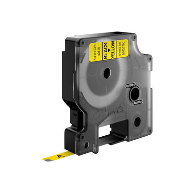 DYMO D1 - Standardpolyesteretiketter - Svart på gul - 6mm x 7m