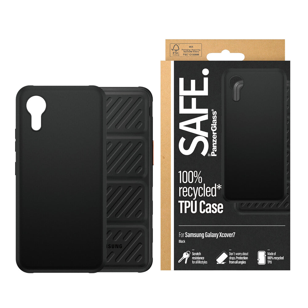 PanzerGlass SAFE. by TPU Case Samsung Galaxy xCover 7 - black mobiltelefonfodral Omslag Transparent