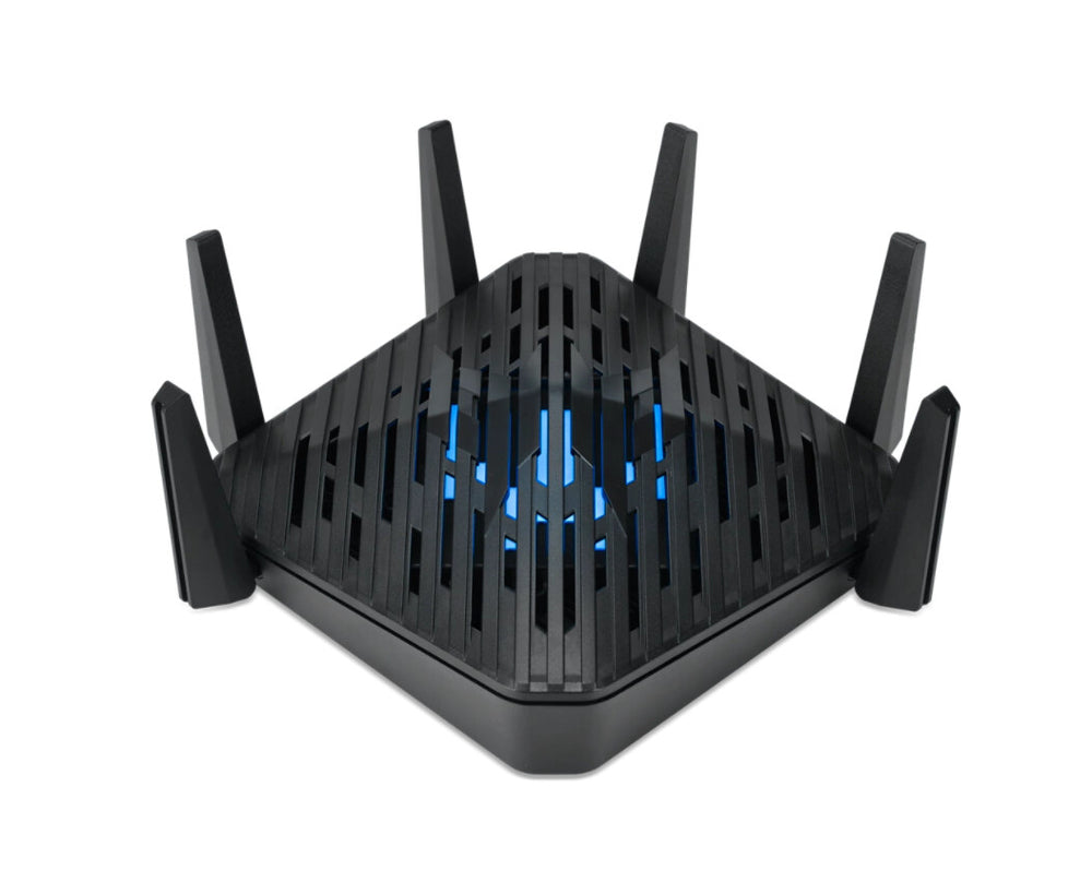 Acer Predator Connect W6 Wi Fi 6E trådlös router Gigabit Ethernet Triband (2,4 GHz/5 GHz/6 GHz) Svart
