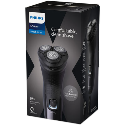 Philips Shaver 3000X Series X3051/00 Elektrisk rakapparat för våt- och torrakning