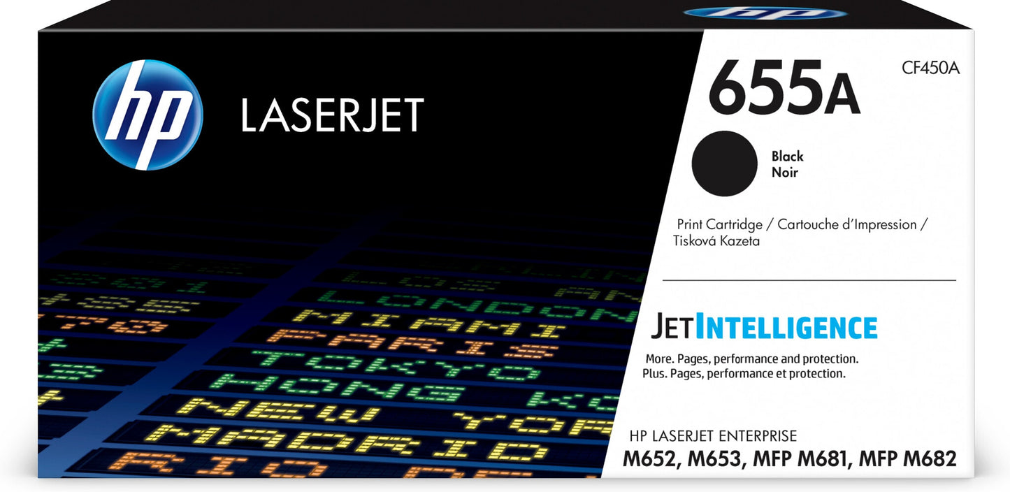 HP 655A svart original LaserJet-tonerkassett