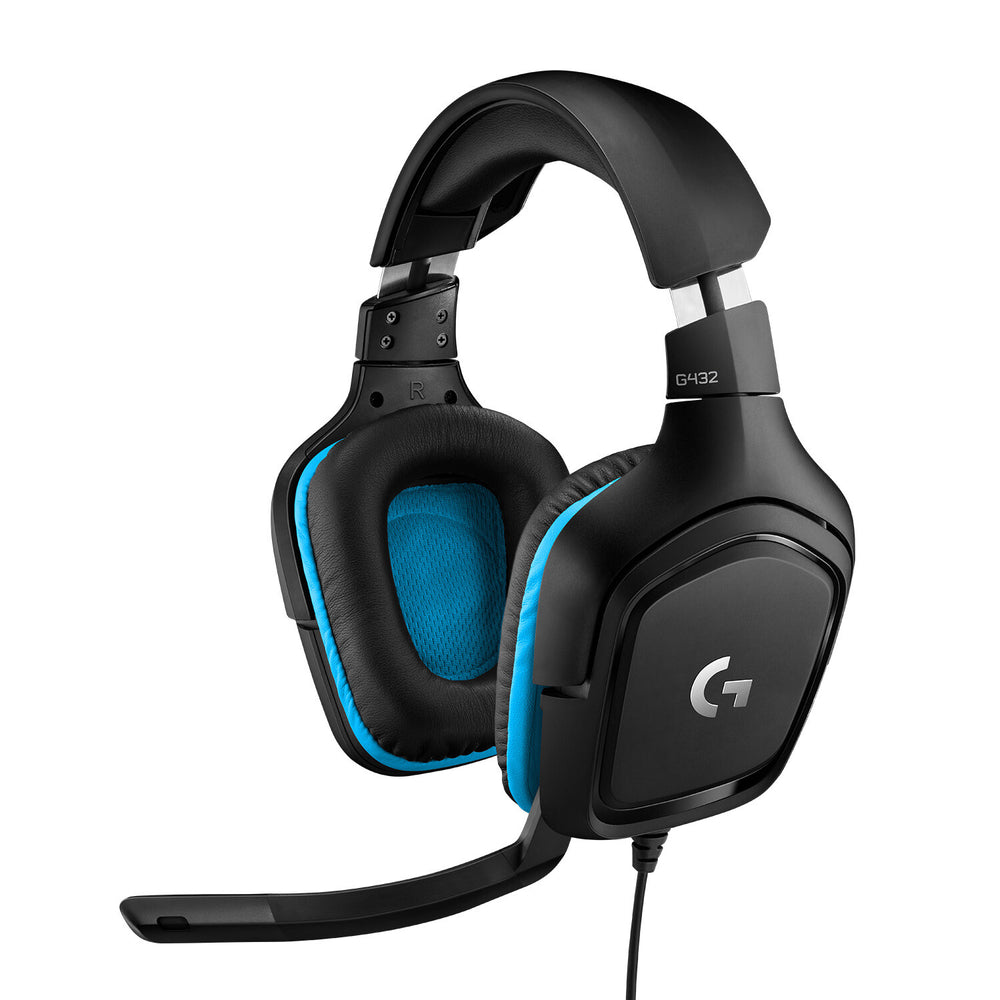 Logitech G G432 Headset Kabel Huvudband Spela Svart, Blå