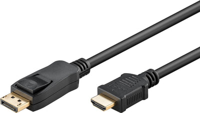 Goobay 64836 videokabeladapter 2 m DisplayPort HDMI Typ A (standard) Svart