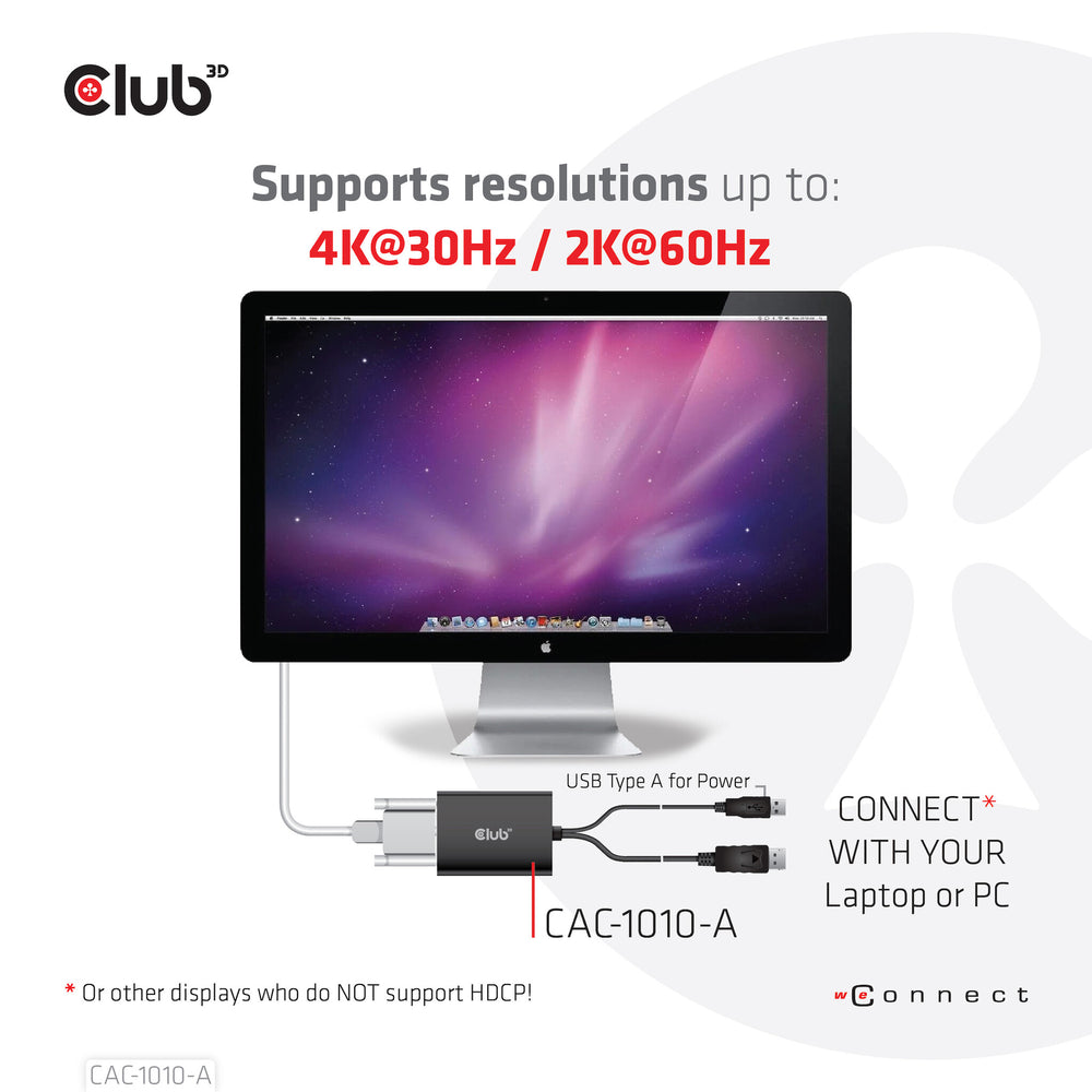 CLUB3D CAC-1010-A videokabeladapter 0,6 m DisplayPort DVI-D + USB