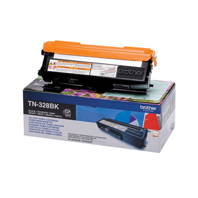 Brother TN-328BK Tonerkassett 1 styck Original Svart