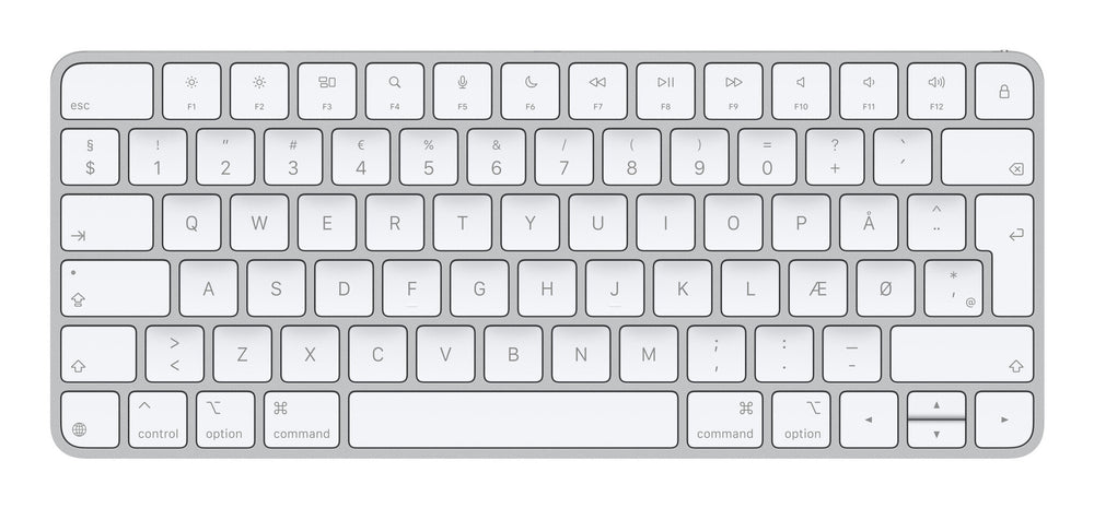 Apple Magic tangentbord Universal USB + Bluetooth QZERTY Dansk Vit