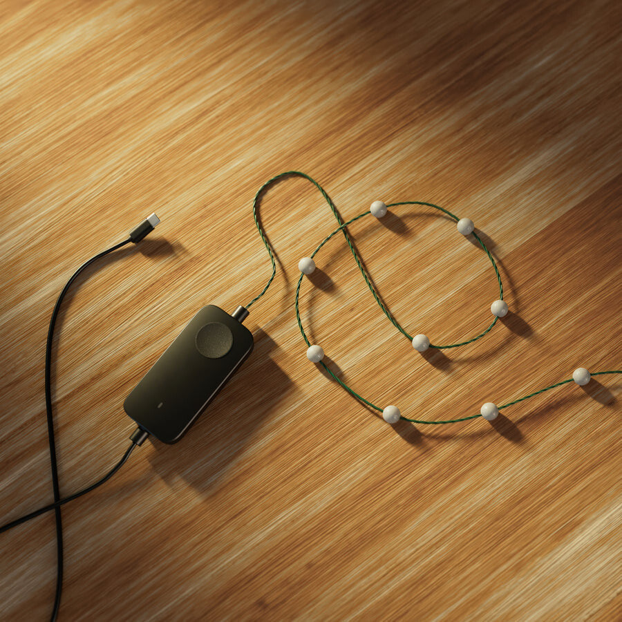 Twinkly Strings USB-C Pearls Smart ljusslinga Wi-Fi/Bluetooth
