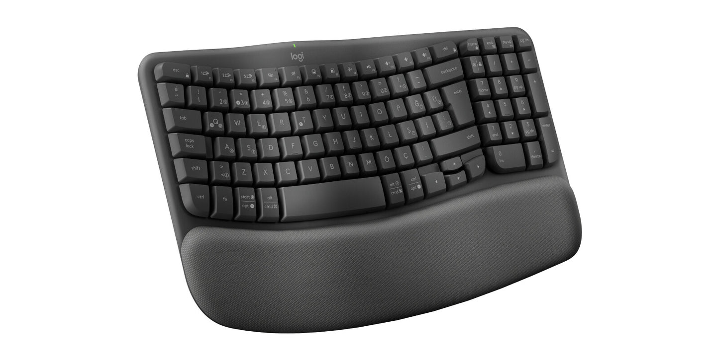 Logitech 920-012332 tangentbord Kontor Trådlös RF + Bluetooth QWERTY Nordic grafit