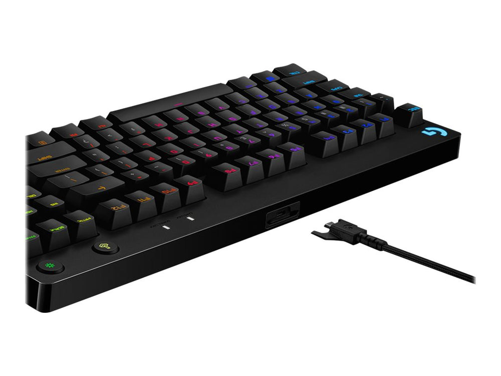 Logitech G Pro Mechanical Gaming Keyboard – GX Blue Clicky, RGB, Pan Nordic, Kompakt TKL, USB (Svart)