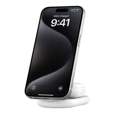 Belkin BoostCharge Hörlurar, Smartphone Vit USB Trådlös laddning Snabb laddning inomhus
