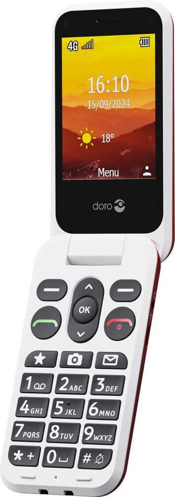 Doro Leva L31 7,11 cm (2.8") 142,7 g Röd, Vit Funktionstelefon