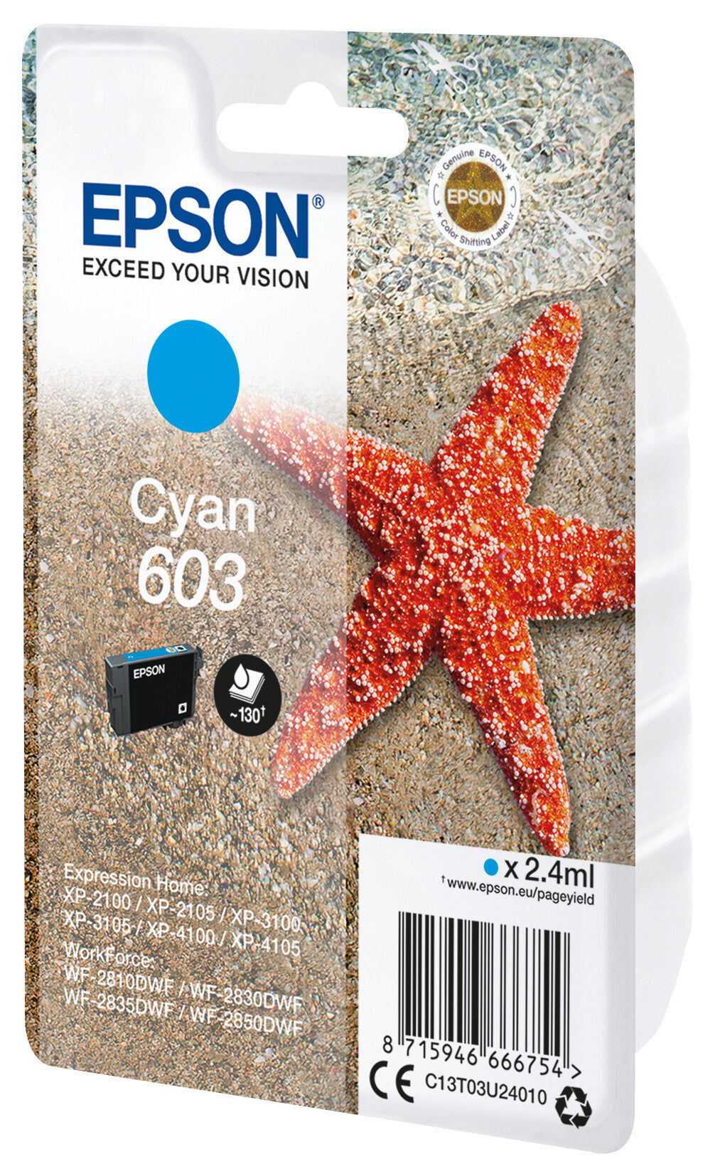 Epson Singlepack Cyan 603 Ink - Elektronikjakt