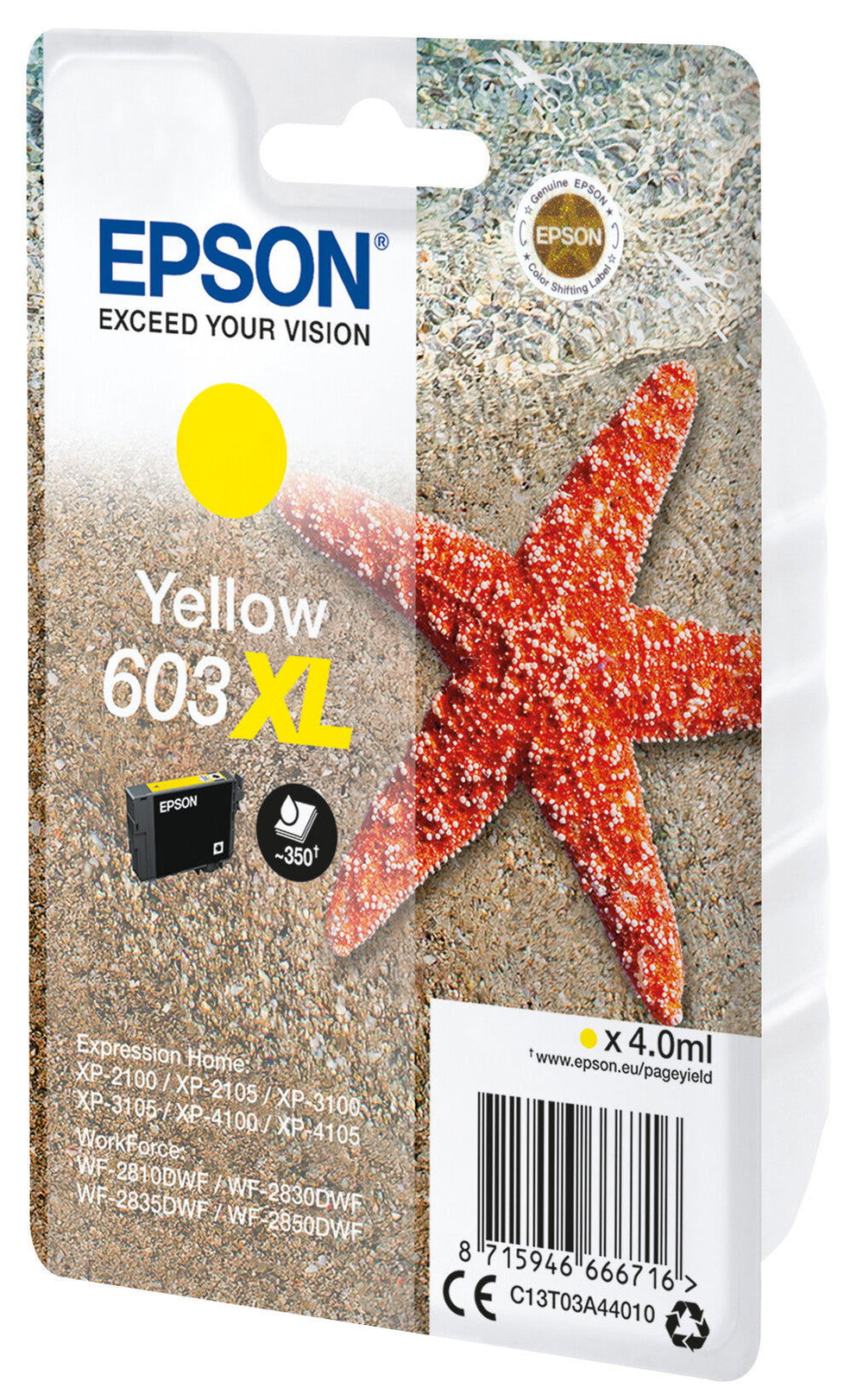 Epson Singlepack Yellow 603XL Ink