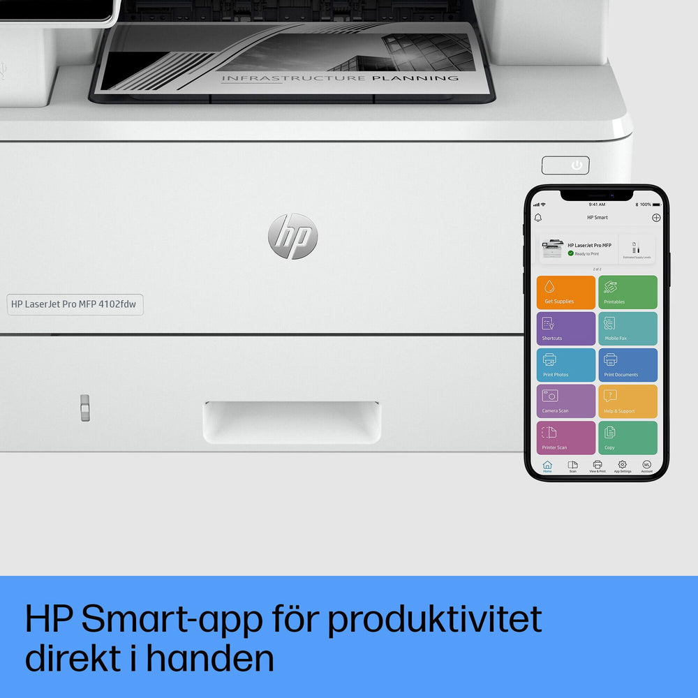 HP LaserJet Pro MFP 4102fdw-skrivare