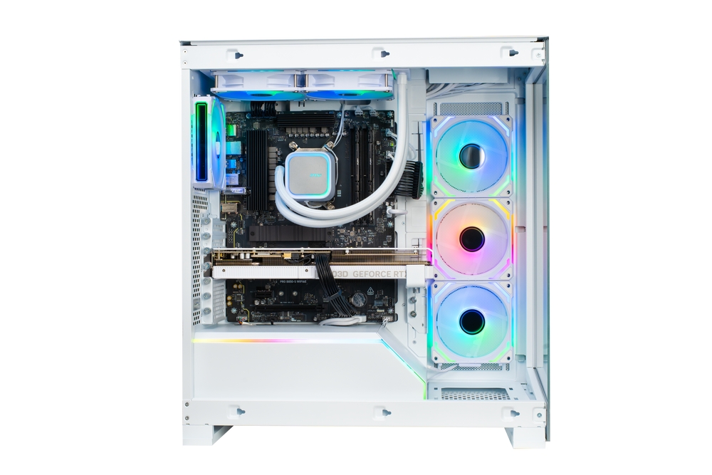 Shark RGBeast White R700 Gaming PC AMD Ryzen 7 9700X/RX9070XT 16G/16GB DDR5 /1TB - stationär dator
