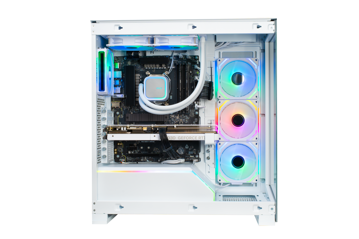 Shark RGBeast White R700 Gaming PC AMD Ryzen 7 9700X/RX9070XT 16G/16GB DDR5 /1TB - stationär dator