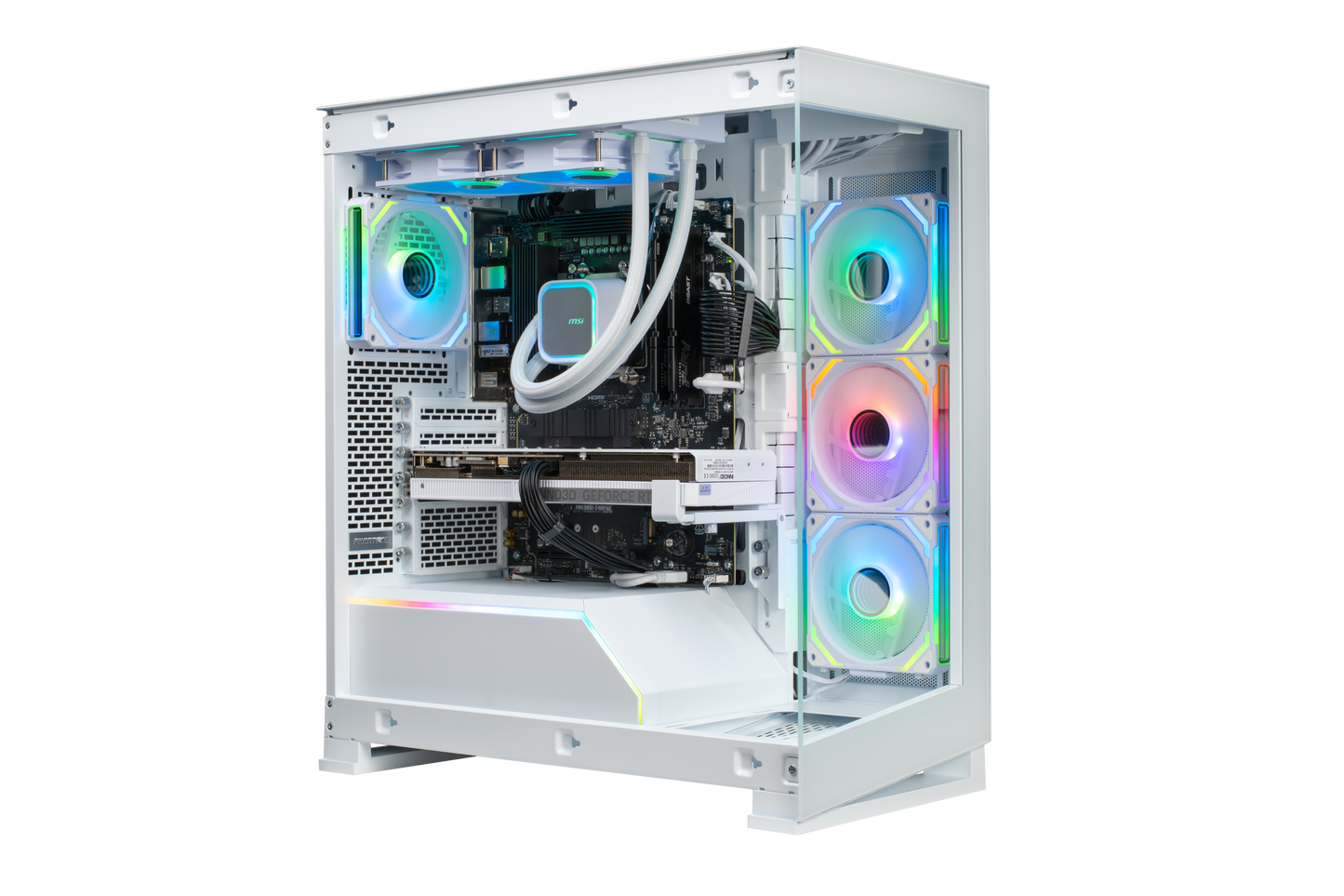 Shark RGBeast White R700 Gaming PC AMD Ryzen 7 9700X/RX9070XT 16G/16GB DDR5 /1TB - stationär dator