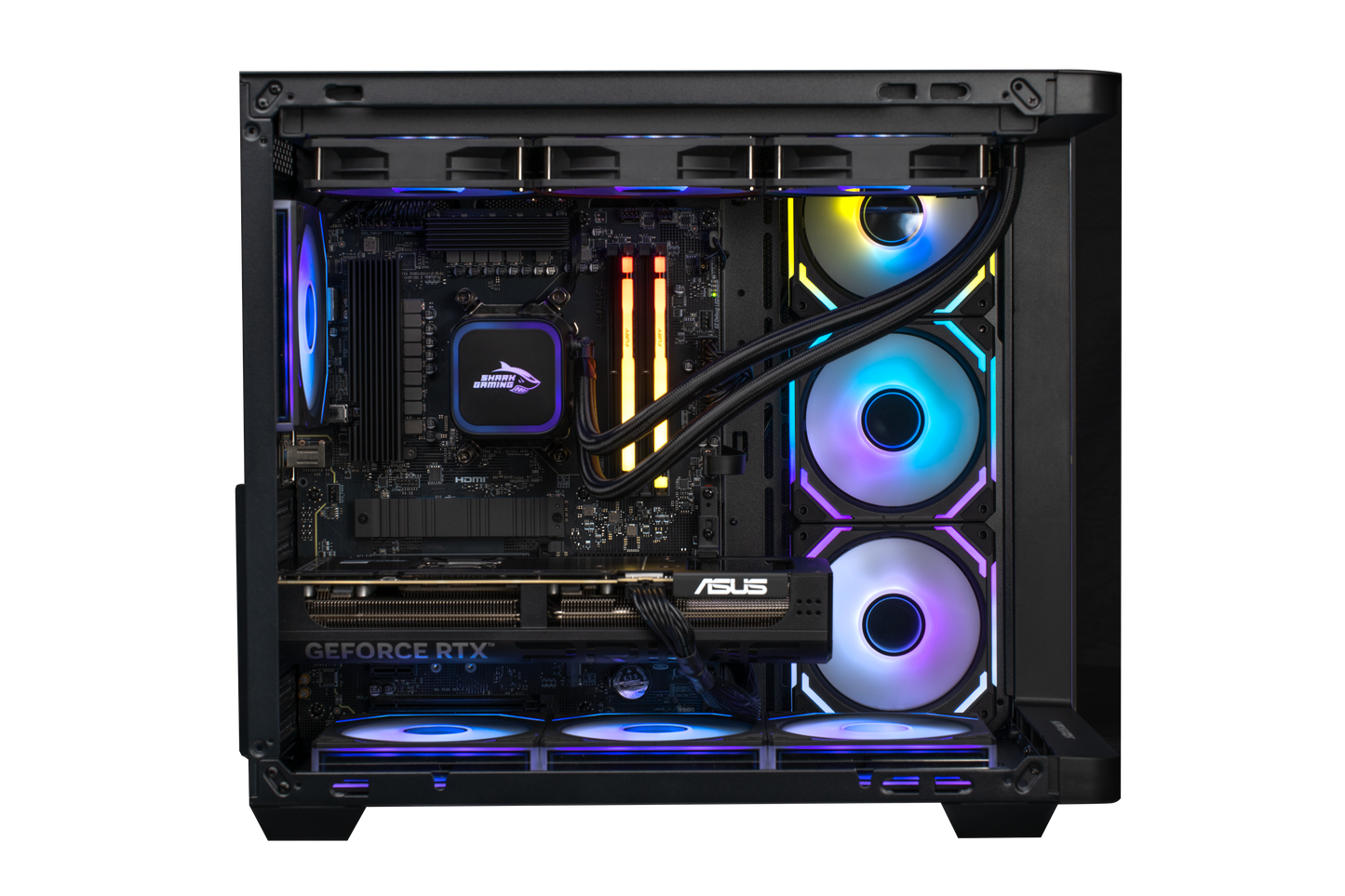 Shark RGBeast R710 Gaming PC AMD Ryzen 7 9700X/RTX5070 12G/16GB DDR5 /1TB - stationär dator