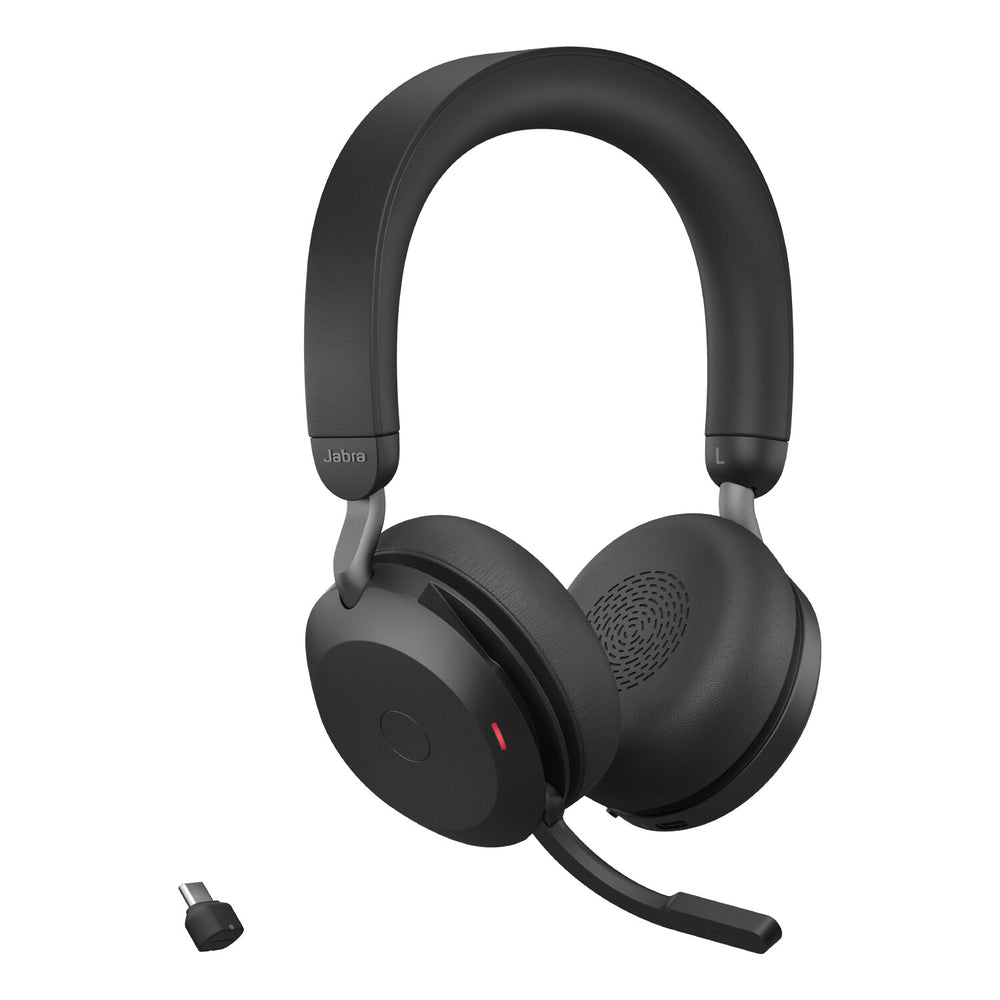 Jabra 27599-989-889 hörlur och headset Kabel & Trådlös Huvudband Samtal/musik USB Type-C Bluetooth Laddningsställ Svart