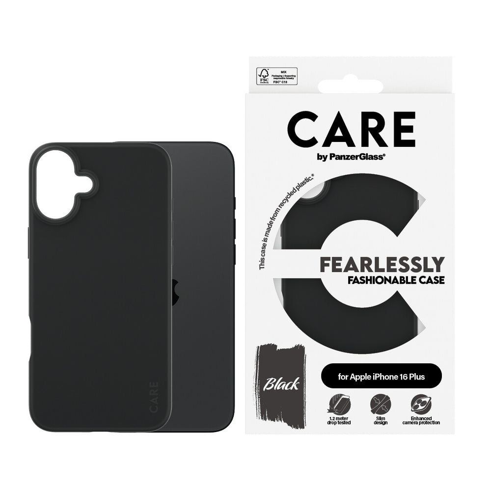 PanzerGlass CARE by PG BLK iPhone16 6.7 mobiltelefonfodral Omslag Transparent