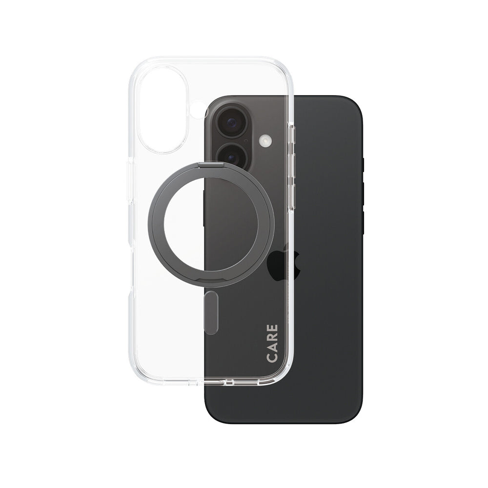 PanzerGlass CARE by PG BLK Kick/MagS iPhone16 6.1 mobiltelefonfodral Omslag Transparent