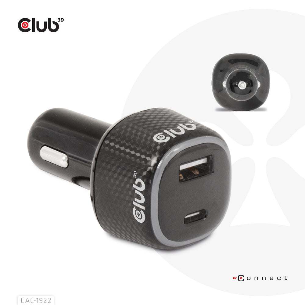 CLUB3D USB KFZ-Ladegerät 1xUSB C A 63W 12/24V retail