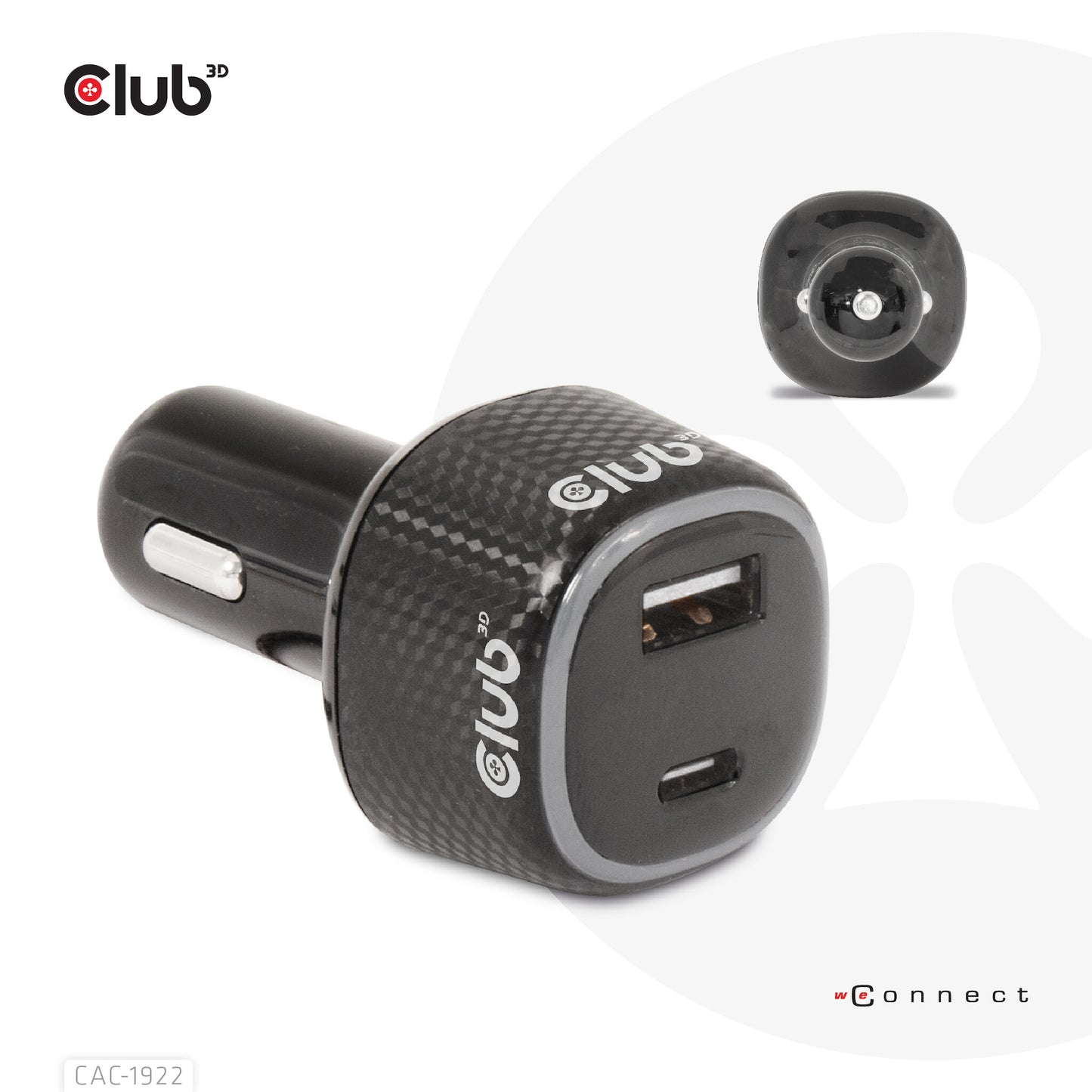 CLUB3D USB KFZ-Ladegerät 1xUSB C A 63W 12/24V retail