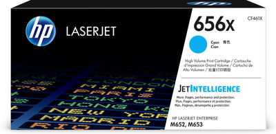 HP 656X cyan original LaserJet-tonerkassett med hög kapacitet
