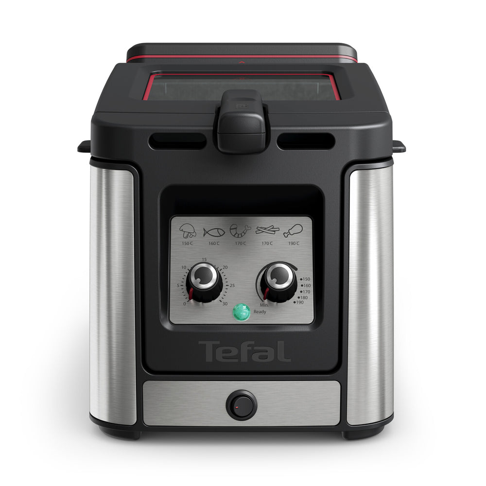 Tefal Clear Duo FR600D Single 0,65 l Fristående 2000 W Fritös Svart, Rostfritt stål