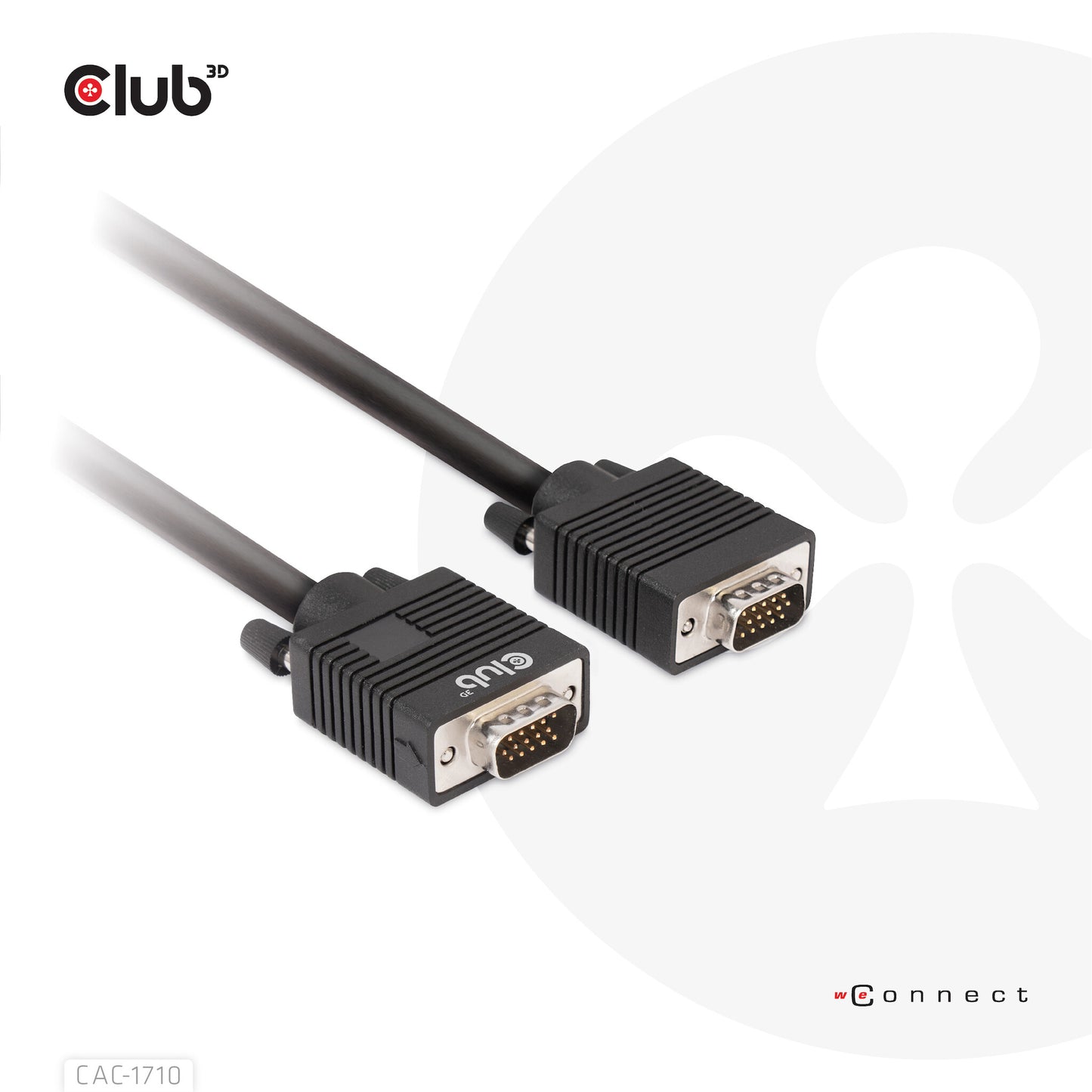 CLUB3D CAC-1710 VGA-kabel 10 m VGA (D-Sub) Svart