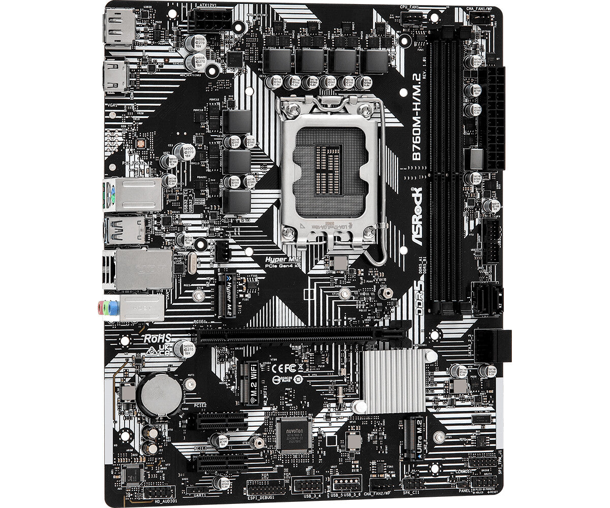 Asrock B760M-H/M.2 Intel B760 LGA 1700 micro ATX
