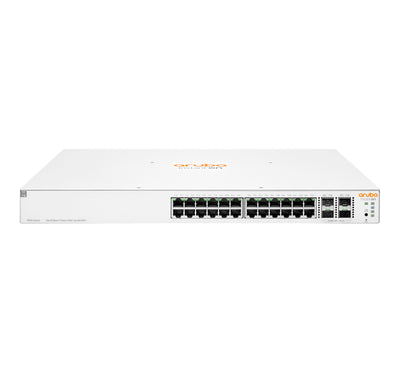 HPE Aruba Networking Aruba Instant On 1930 24G Class4 PoE 4SFP/SFP+ 370W hanterad L2+ Gigabit Ethernet (10/100/1000) Strömförsörjning via Ethernet (PoE) stöd 1U Vit