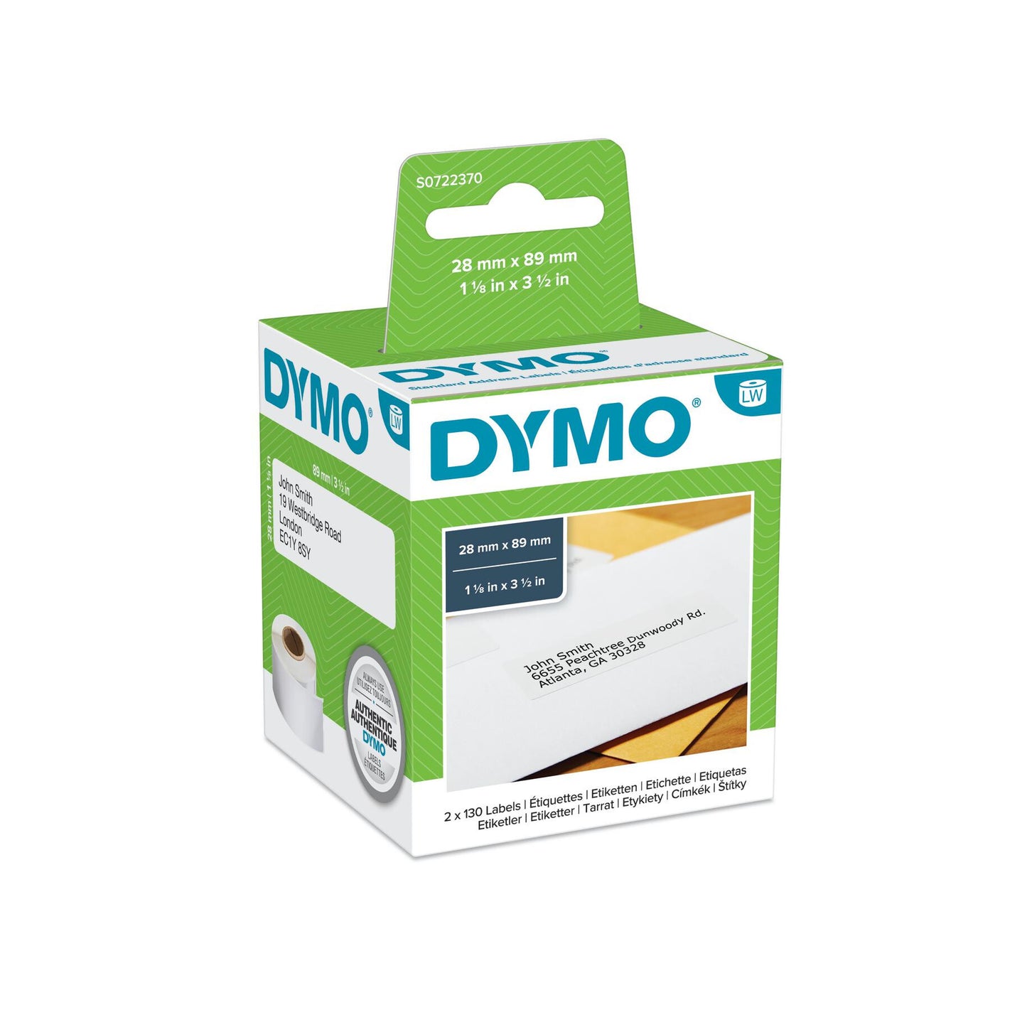 DYMO LW - Adressetiketter standard - 28 x 89 mm - S0722370