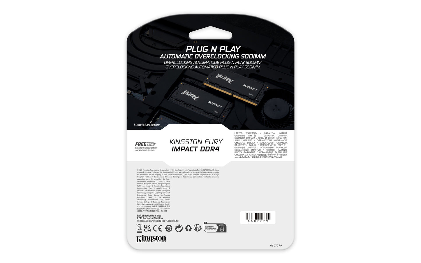 Kingston Technology FURY Impact RAM-minnen 32 GB 1 x 32 GB DDR4 1600 MHz